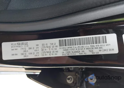 2020 Ram 1500 Rebel 4X4 5'7 Box z USA, uszkodzony, nr VIN 1C6SRFLT6LN204534